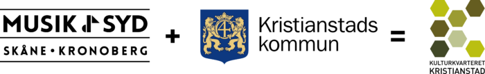 Logotyper Musik i Syd, Kristianstads kommun och Kulturkvarteret